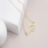 Heart Love Personalized Name Necklace For Women Gifts Women's Neck Chain Necklaces Fashion Jewelry Birthday Girlfriend